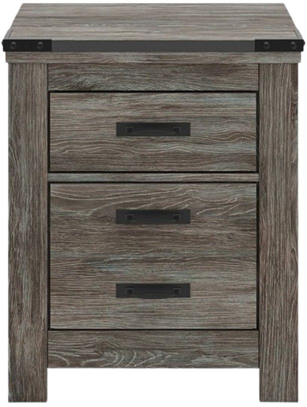 Signature Design by Ashley® Frandern Gray Nightstand-1