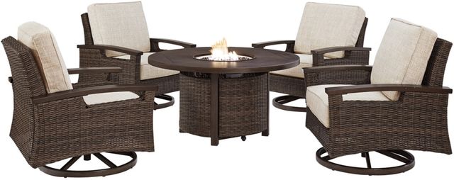 Signature Design by Ashley® Paradise Trail 5-Piece Medium Brown Outdoor Seating Set-0