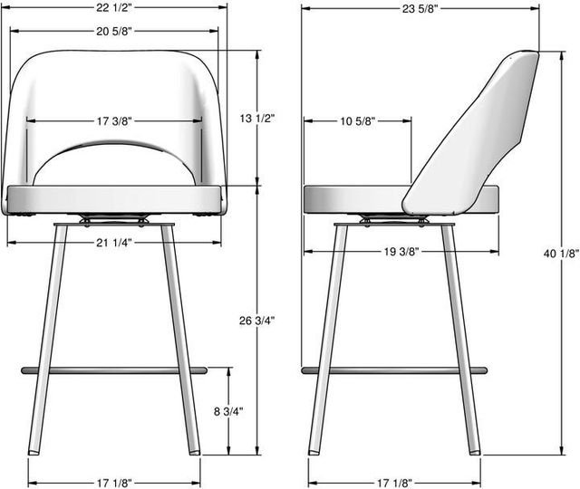 Amisco Customizable Scarlett Swivel Counter Stool-2