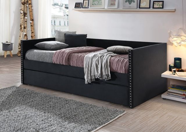 Crown Mark Sadie Gold Upholstered Daybed-1