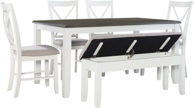 Powell® Jane 6-Piece Smokey White Dining Set-2