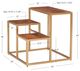 Powell® Cyndi Natural 3-Tiered Plant Stand Side Table with Gold Base-1