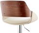 Armen Living Colby Cream/Chrome Adjustable Bar Stool-4