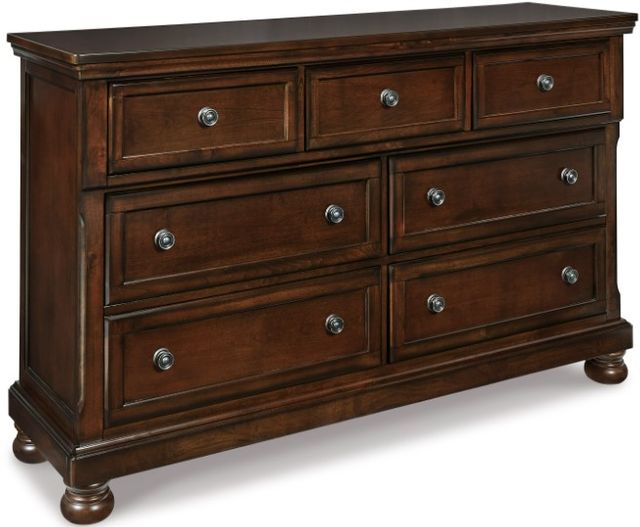 Millennium® by Ashley Porter 6-Piece Rustic Brown California King Panel Bed Set-2