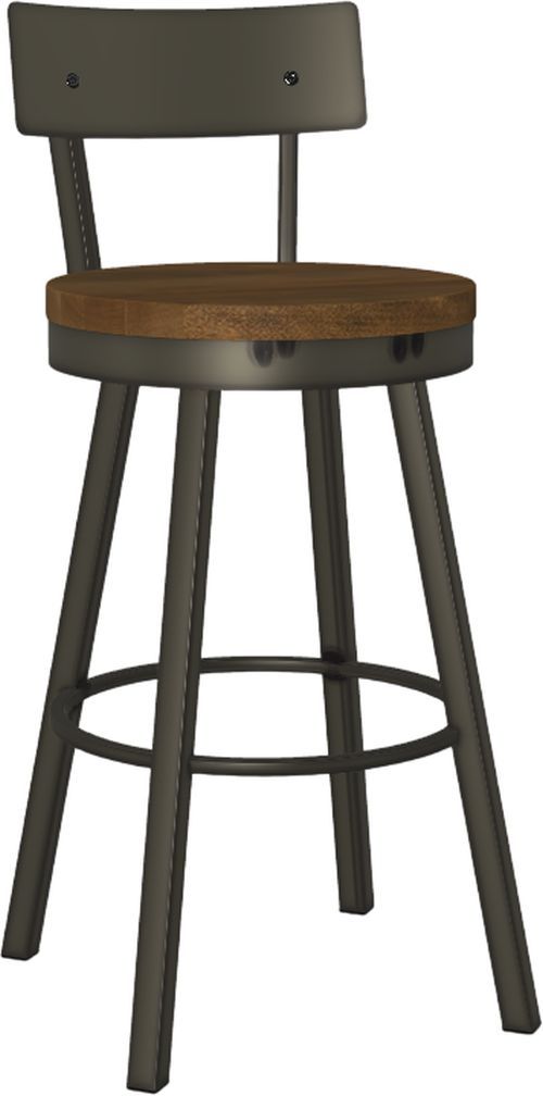 Amisco Customizable Lauren Swivel Spectator Stool-0