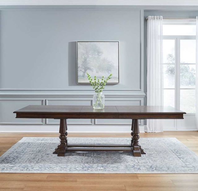 Liberty Furniture Arden Road Satin Cherry Trestle Table-1
