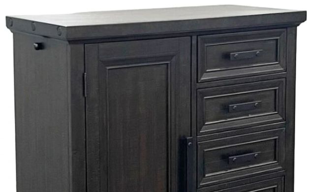 Elements International Colorado City Black Charcoal 6-Drawer Door Chest-1