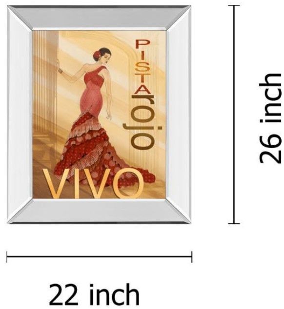 Classy Living Tava Studio Pista Rojo 22" Wall Art-2