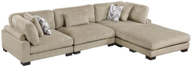 Homelegance® Tinley 4-Piece Brown 135" Modular Sectional with Ottoman-0