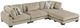 Homelegance® Tinley 4-Piece Brown 135" Modular Sectional with Ottoman-0