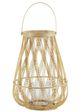 A & B Home Sienna Beige Bamboo Lantern-0