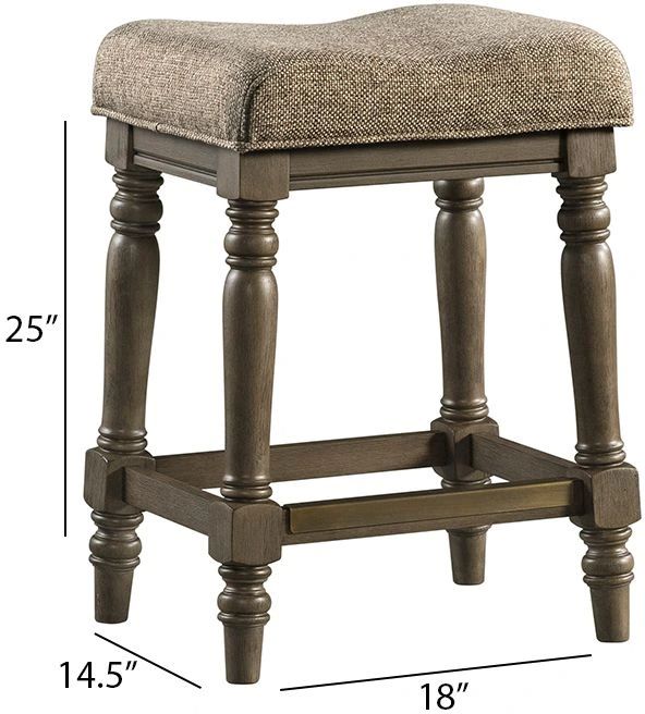 Intercon Balboa Park Brown/Roasted Oak Backless Stool-1