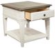 Riverside Furniture Myra Natural Leg Side Table with Paperwhite Base-3