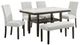 New Classic® Home Furnishings Carissa 6-Piece Espresso/Stone Dining Table Set-0