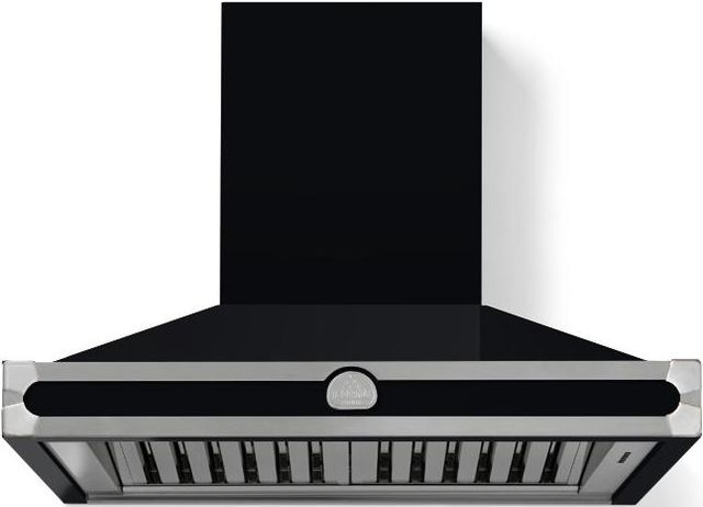 La Cornue CornuFé 90 AlberTine 36" Gloss Black Wall Mounted Chimney Hood-0
