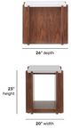 Flexsteel® Lincoln White End Table with Walnut Base-2