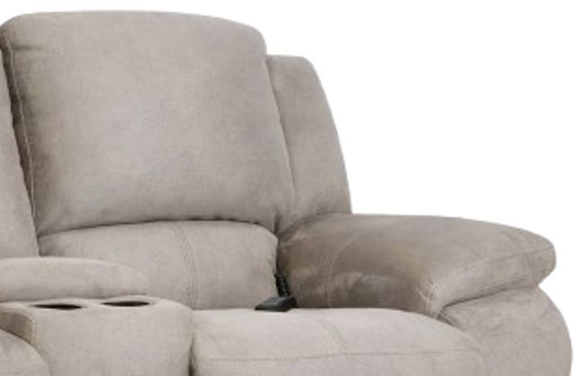 HomeStretch Explorer Nickel Power Reclining Loveseat with Console-1