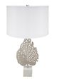 A & B Home Gold/White Aluminum 15" Table Lamp-2