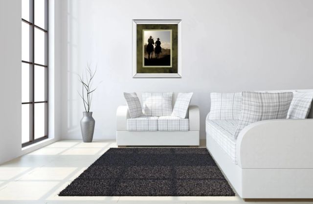 Classy Art Cavaliers Cowboys by Yann Siwiak Mirror Framed Wall Art-3