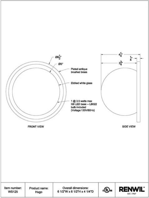Renwil® Hugo Etched White Wall Sconces-4
