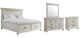 Elements International Slater 4-Piece Antique White King Platform Bedroom Set-0