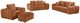 Coaster® Burnett 4-Piece Orange Upholstered Sofa Set-0