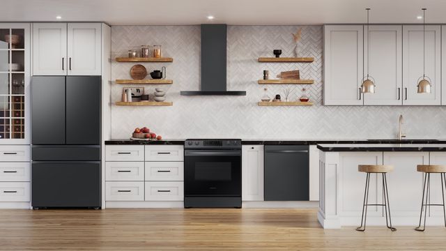 Samsung Black Stainless Steel Hood Extension Kit-1