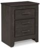 Signature Design by Ashley® Brinxton 6-Piece Charcoal Full Panel Bed with Mirrored Dresser, Chest and 2 Nightstands Set-5