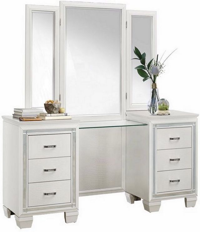 Mazin Furniture Allura White Vanity Table
