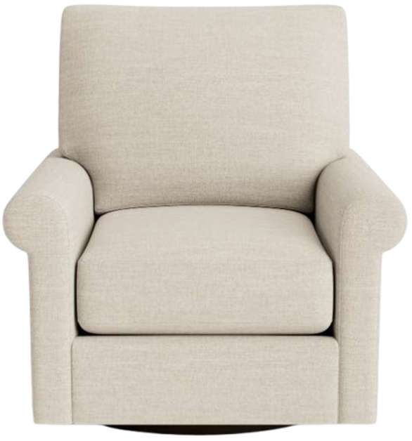 Bassett® Furniture Customizable True Custom® Roll Arm Swivel Chair-1