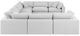 Meridian Furniture Comfy 8-Piece White Sectional-2
