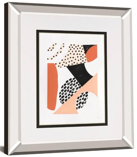 Classy Art Luminous Tumble II By Laura Marshall Mirror Framed Wall Art-0