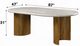 ACME Furniture Darcy Natural Dining Table with Dark Walnut Base-2
