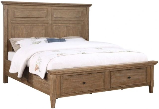 Steve Silver Co. Riverdale 4-Piece Driftwood King Storage Panel Bedroom Set-2
