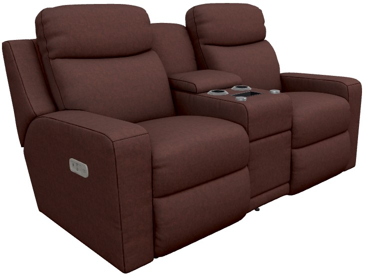 La-Z-Boy® Emmons Brick Power Reclining Loveseat with Console
