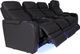 RowOne Cortés Home Entertainment Seating Black 4-Chair Straight Row-3