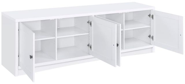 Coaster® Laughlin White Entertainment Center with Gunmetal-1