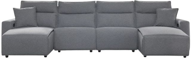 Signature Design by Ashley® Modmax II 4-Piece Pepper/Salt U-Shape Power Reclining Sectional and Chaise-0