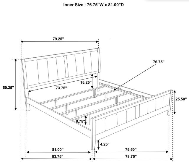 Coaster® Wilkes Dark Cocoa Queen Panel Bed-2