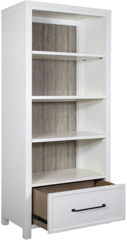 Riverside Furniture Finn Cloud/Fog Drawer Bookcase-2