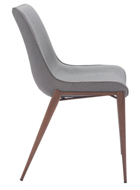 Zuo® Modern Magnus Slate Gray/Walnut Dining Side Chair-1