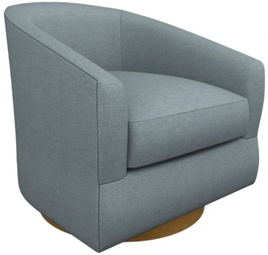 Best® Home Furnishings Customizable Ennely Swivel Barrel Chair with Honey Birch Legs-0