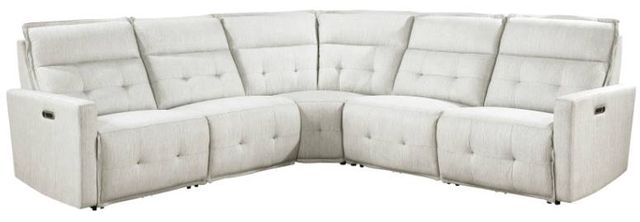 Homelegance® Salida 5-Piece White Modular Power Reclining Sectional with Power Headrests-0