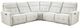 Homelegance® Salida 5-Piece White Modular Power Reclining Sectional with Power Headrests-0