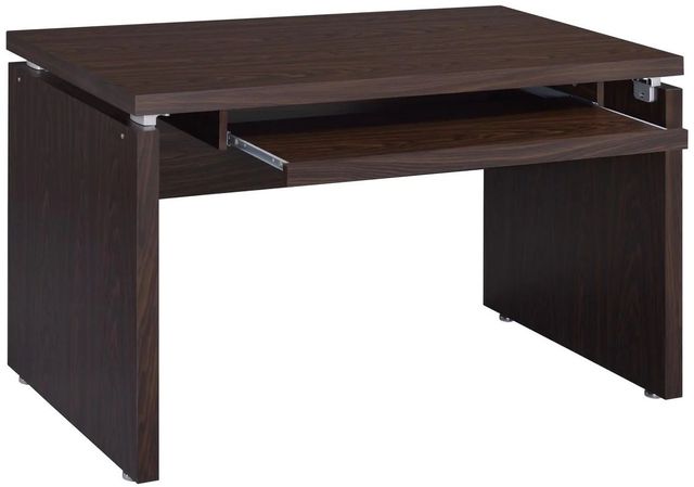 Coaster® Russell Medium Oak Computer Desk With Keyboard Tray-1