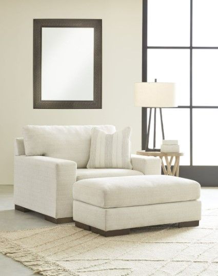 Signature Design by Ashley® Maggie 2-Piece Birch Chair and Ottoman Set-3