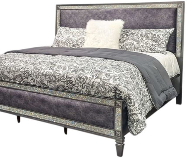 Furniture of America® Lyanne Gray Queen Panel Bed-1