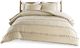 Olliix by Madison Park 3 Piece Taupe Full/Queen Leona Pom Pom Cotton Duvet Cover Set-0