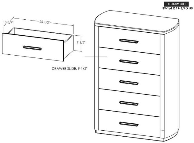 International Furniture Direct Balam Stained White Chest-2