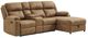 Global Furniture USA U6980 2-Piece Brown Camel Manual Reclining Sectional with Chaise-0
